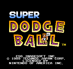 Super Dodge Ball (USA) Title Screen